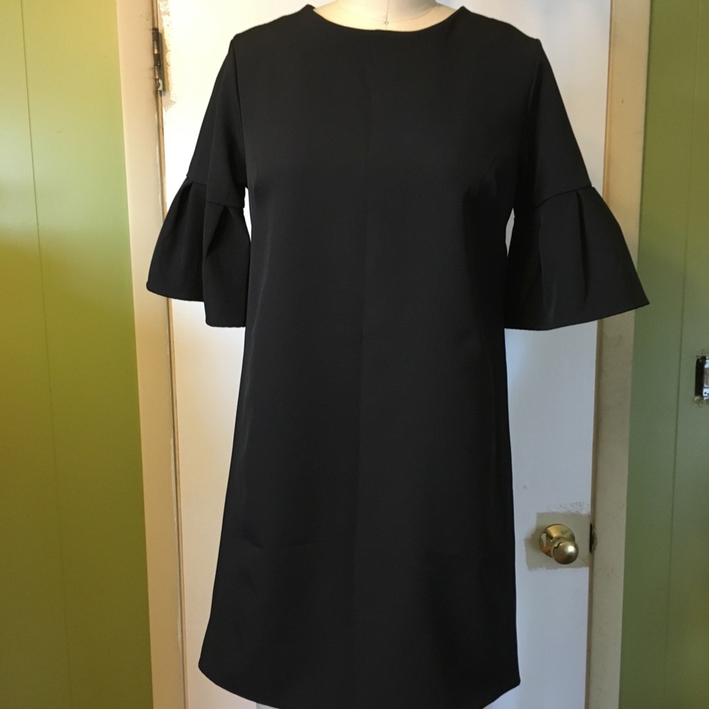 Sage/ black  shift dress